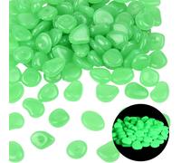 Mevronisshop-1 Boîte 100 Pièces Galets Lumineux (Glow In The Dark) Pierres Lumineuses Pour Aquarium Graviers Pour Aquarium Pierres En Résine Lumineuses Vertes Nuggets Décoratifs Pour Allée De Jardin