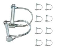 Mevronisshop-10 Pièces Goupille De Verrouillage Forme D 8 X 60 Mm, Goupille Clip 8mm Axe De Verrouillage,Goupille Agricole,Pour Jardin,Pelouse,Remorques
