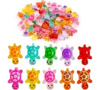 Mevronisshop-100 Mini Tortues Lumineuses Figurines De Petites Tortues Intéressantes, Petits Animaux En Résine, Adorables Figurines En Résine Pour Décoration De Paysage Miniature, Loisirs Créatifs, Ma