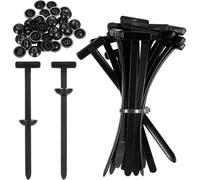 MEVRONISSHOP-100 Pièces Attaches Câbles Universelles Autobloquantes, Attaches en Nylon Résistantes aux UV, pour Réparations Auto, Maison, Jardin et Bricolage - Noir