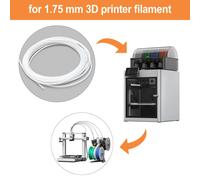MEVRONISSHOP-10M Tube en Téflon PTFE avec Coupe-Tuyau, 2.5 mm ID × 4mm OD PTFE, Tube PTFE Teflon Ultra-Lisse, Tube PTFE pour Filament 1.75mm, pour Bambu Lab A1/A1 mini/P1P/P1S/X1C (Blanc)