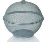 Mevronisshop-11449 Corbeille À Fruits Como 26,5x24,5cm En Métal Rêvetement Couleur Gris, 5 X 26,5 X 24,5 Cm