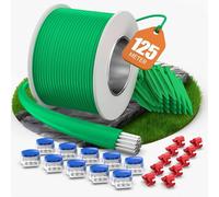 MEVRONISSHOP-125m Câble de délimitation +50 Piquets +10 Connecteurs de Câble +10 Bornes De Connexion pour Tondeuses Robot, Kit d'accessoires Câble de Recherche Universel, Compatible avec Gardena/Bosc