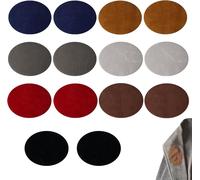 Mevronisshop-14 Pièces Patchs Coudes Ovales Patch Thermocollant Tissu Kit,11×14cm Coude Genou Patchs Applique De Couture Coudière,D'appliques En Tissu Suède Pour Renforts De Vêtementst Créative