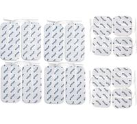 Mevronisshop-16 Électrodes Patchs 10x5 Cm Et 5x5 Cm Pour Électrostimulateur Tens Et/Ou Ems Réutilisables Et Autocollants Avec Connexion Filaire De 2 Mm