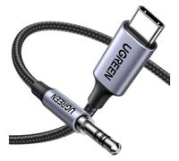 MEVRONISSHOP-1M Câble USB C Jack 3.5mm TRS Stéréo Auxiliare Voiture Nylon Tressé Compatible avec iPhone 17 Pro Max Air 16 iPad Galaxy S25 S24 S23 A55 Pixel 9 8 7 Adaptateur Casque Type C Audio DAC (G