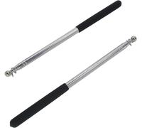 Mevronisshop-2 Pcs Mât De Drapeau Télescopique En Acier Inoxydable De 1,6 M, Mat Telescopique, Portable Et Léger Pour Guides Touristiques, Camping, Randonnée Et Événements Extérieurs(Noir)