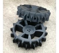 MEVRONISSHOP-2 pcs roues motrices de rechange roue compatible avec Bosch Indego 300 350 400 500 700 tondeuse robot crampons terrain offroad roues roue de rechange