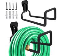 MEVRONISSHOP-2 Pièces Support de Tuyau d'Arrosage - Enrouleur de Tuyau, Crochets Muraux Métalliques Robustes Pour Jardin, Garage & Extérieur de la Cour
