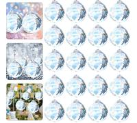 MEVRONISSHOP-20 Pcs Sun Catcher, Boule de Cristal Clair, Suncatcher, Carillons Décoratifs d'Extérieur, Pampilles pour Lustres pour Décoration de Jardin Maison Le Feng Shui, pour Le Cadeau(20 mm)