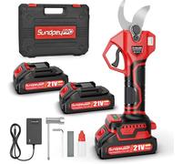 MEVRONISSHOP-21V Sécateur électrique - Max 45mm Sécateur de Jardin Sans Fil avec 2 x 2,0Ah Batteries et Moteur Sans Balais et étui de Transport - Sécateur Sans Fil pour les Branches d'arbres de Verge