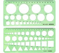 Mevronisshop-2pcs Normographe Géographie, Gabarit Cercle Et Géométrique, Modèles De Mesure Pour Dessin Artistique, Règle Pochoir Pour Croquis Et Schémas, Règle Gabarit Pour Studio Ou Dessin Personnel