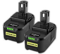 MEVRONISSHOP-2X 18V 5,5Ah Li-ION Batterie de Remplacement pour Ryobi 18V One + Batterie P108 RB18L50 RB18L40 RB18L25 RB18L15 BPL1820 BPL-1815 BPL-1820G P103 P104 P105 P106 P107 Outils sans Fil