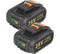MEVRONISSHOP-2X 5.0Ah Batterie de Remplacement pour Worx 20V Batterie Lithium Batterie Compaitble pour Worx 20 Volt WA3551 WA3553 WA3572 WA3641 WX390 WX176 WX178 Batterie