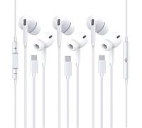 MEVRONISSHOP-3 Pack Écouteurs USB C Filaire Intra-Auriculaires avec Microphone et Commande de Volume, Écouteurs Filaires pour iPhone 15/16/17, Samsung, Google Pixel, Huawei