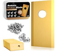MEVRONISSHOP-30pcs Lames Robot Tondeuse pour Worx Landroid, Lames de Rechange de Haute Qualité pour Tondeuses à Gazon avec Vis Correspondantes, Lames en Titane Compatibles avec Worx, LandXcape et Ein