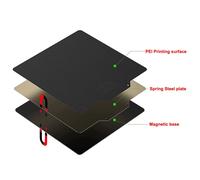 MEVRONISSHOP-3D Imprimante Pei Sheet Kit de feuilles 230x230 mm Plaque flexible Double face Surface de construction de lit magnétique pour Anycubc Kobra/Go/Neo Artillry Genius Hornet Plate