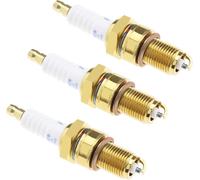 MEVRONISSHOP-3pcs F7TC Bougie d¿allumage Remplacement Nickelée Moteur à Essence Compatible avec Tondeuse à Gazon Tracteur Motoculteur Pompe à Eau Kart Mini Vélo Moteur Essence