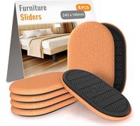 Mevronisshop-4 Pièces Patin Glisseur Pour Meuble Lourd, Grands Patins Pour Meubles Ovales Robustes, Patin Pied De Lit, Tampon Meuble Lourd, Protections De Plancher En Bois Dur Réutilisables¿¿¿240 X 1