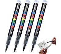 Mevronisshop-4 Pièces Teinture Textile Noir, Teinture Noire Textile, Feutre Textile Permanent, Feutre Noir Acrylique