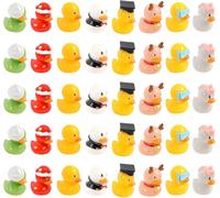 Mevronisshop-40 Pièces Mini Canard, Résine Petits Canards À Cacher, 8 Motifs Différents Canard En Plastique, Mignonnes Mini Animaux En Resine, Pour Décorer Voitures, Aquariums Et Bonsaïs De Jardin-No 