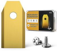 MEVRONISSHOP-45 Lames de rechange pour Husqvarna Automower/Gardena/Yardforce robot tondeuse, Lames de Couteau en Titane - Lames de Robot tondeuse(3 g - 0,75 mm)-Accessoire de rechange - Avec vis