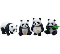 Mevronisshop-4pièces Mini Figurines Panda Pvc Pour Décoration De Jardin Diy Accessoires Miniatures Pour Aménagement Paysager Et Décor Créatif