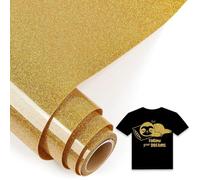 Mevronisshop-5 Ft Rouleau Vinyle Thermocollant Or Scintillant - 30,5 X 153 Cm Flex Thermocollant Or Pour Cricut Maker, Silhouette Cameo, Vêtements, Bonnets, Pantalons, Autres Tissus
