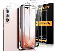 MEVRONISSHOP-5 Pièces Verre Trempé pour Samsung Galaxy S22 Plus Protection, 3 Pièces Protection Ecran 2 Pièces Verre Trempé Protection d'objectif,Compatible avec ID d'empreintes Digitales