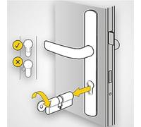MEVRONISSHOP-500 Série Cylindre de Serrure 40x50 mm pour Porte Extérieure/Entrée, 5 Goupilles, 3 Clés, Nickelé