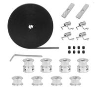 MEVRONISSHOP-5M GT2 Courroie Crantée 6mm et 8pcs gt2 Poulie 20 Dents Courroie de Distribution en Caoutchouc avec 4pcs Ressort de Tension Poulie Crantée Hexagonal en Forme de Clé pour Imprimante 3D