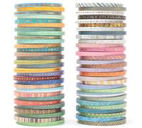 Mevronisshop-60 Rouleaux Mince Washi Tape Set Feuille D¿Or Super Maigre Masking Tape Ruban Adhésif Pour Scrapbooking Artisanat De Bricolage