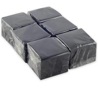 Mevronisshop-600 Unités De Serviettes Noires De Table - Papier Jetable - Micropoint - 10 X 10 Cm (Pliées) Et 20 X 20 Cm (Dépliées) - Idéal Pour Les Événements De Catering, Bars Et Fêtes