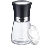 Mevronisshop-63502260 Pot À Épices Avec Couvercle Aromatique, Perforation Fine, Capacité : 190 Ml, Verre/Acier Inoxydable/Plastique, Blacky, Transparent/Noir/Argenté