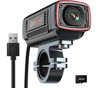 Mevronisshop-710s 4k 60fps Caméra Pour Moto/Vélo, Grand Angle 142°, Ip67, 5mp, Enregistrement En Boucle Et D'urgence, Surveillance Du Stationnement, Sports De Plein Air, Rechargeable, Carte 64gb Incl
