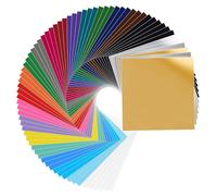 Mevronisshop-72 Paquets De Feuilles De Vinyle Adhésif, 30,48 X 30,48 Cm, Vinyle Adhésif Iimagine (Brillant Et Mat) Pour Enseignes, Silhouette Et Toutes Les Machines De Découpe