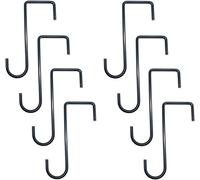 MEVRONISSHOP-8 pièces Crochets de clôture en vinyle,Crochets De Patio,Crochet de Cintre De Plante pour suspendre Jardinières Mangeoire à Oiseaux Pot de Fleur Plante¿Noir¿