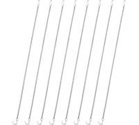 MEVRONISSHOP-8pcs 50 cm Chaînes de Suspension avec Crochets en S, Acier Inoxydable pour Suspendre Plantes Paniers Luminaires pots de Fleurs Mangeoires à Oiseaux Carillons Éoliens Panneaux d'Affichage