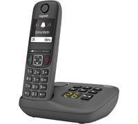 MEVRONISSHOP-A695A - téléphone DECT sans fil avec répondeur - grand écran à haut contraste - excellente qualité audio - profils sonores réglables - fonction mains libres - protection d'appel, Gris