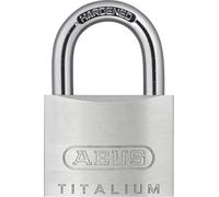 MEVRONISSHOP-ABUS 54TI/40 Cadenas Titalium 40 mm ¿ Sécurité Renforcée, Léger et Résistant ¿ Alliage Anti-Corrosion pour Usage Extérieur ¿ convenient pour Portes, Casiers, Coffres, Valises, Boîtes à O