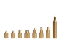 MEVRONISSHOP-Accessoires d'imprimante 3D Heat Set Outil d'insertion - M2 M2.5 M3 M4 M5 M6 M8 Filetage droit en laiton - Kit adaptateur d'écrou moleté : interchangeable avec pointe de fer à souder