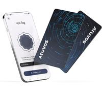 MEVRONISSHOP-Air Tag Traceur Lot de 2 Système Double, Wallet Tracker Carte Ultra-Fin Compatible avec iOS Apple et Android Google Localiser App, Localisateur Intelligent pour Portefeuille/Valise/Sac/B