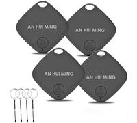 MEVRONISSHOP-Air Tracker Tag Lot de 4 marqueurs intelligents compatibles avec Apple Où est ? (iOS seulement, Android non pris en charge), localisateur de clés pour iPhone, pour bagages, valises