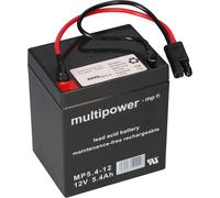 MEVRONISSHOP-Akkuman.de Akkutechnik Vom Fachmann Multipower Batterie au plomb AGM 12 V 5,4 Ah avec prise pour tondeuse à gazon, compatible avec Sabo 43-Vario E Toro Briggs Stratton