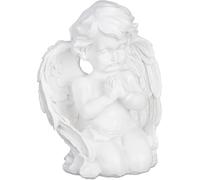 Mevronisshop-Ange Funèbre, Agenouillé & En Prière, Gracieux, Résistant Aux Intempéries & Au Gel, Ornement De Tombe, Blanc