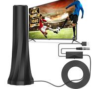 MEVRONISSHOP-Antenne DVB-T2/DVB-T pour téléviseur avec amplificateur, antenne TV avec base magnétique hautement renforcée, réception à 360°, prend en charge les chaînes HD 4K/1080P et tous les télévi
