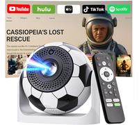 MEVRONISSHOP-Apps intégrées Mini Vidéoprojecteur avec Bluetooth 5.2 Portable Mini Projecteur Supporte 4K 1080P Auto Focus/Keystone Videoprojecteur Rotation 90° Compatibile avec HDMI/TV Stick/Memory