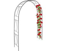 Mevronisshop-Arche À Rosiers En Métal, Portail De Jardin, Hxlxp : 233 X 153 X 35 Cm, Rétro, Tuteur Plantes Grimpantes, Noir