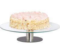 Mevronisshop-Assiette À Gâteau Rotative, Base, Assiette À Gâteau Pour Décoration, Plaque Tournante À Gâteau, Diamètre 30 Cm, Transparente, 1 Pièce