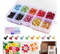 Mevronisshop-Attache Parisienne Mini Brads 1000pcs Métal Ronde Brads 4.5x8mm Métal Attaches Broches Fendues Antirouille Und Sûr Pour I'école Le Bureau Les Lettres Les Travaux Manuels Scrapbooking